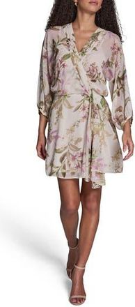BCBGeneration Faux Wrap Dress in Shocking Pink Multi at Nordstrom Rack, Size 12