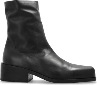 Mars&egrave;ll Leren enkellaarzen - Heren - Enkellaarsjes - Zwart - 40 EU - Leer - Schoenen