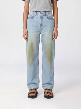 Camper Jeans wide leg RCD Mallorca a vita media in denim con stampa astratta