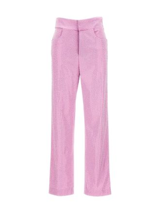Giuseppe Di Morabito All-Over Crystal Pantaloni Rosa-Donna