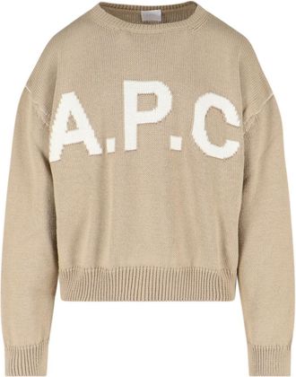 A.P.C. Logo Sweater - Beige