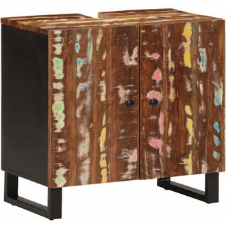 vidaXL Mobile Lavabo 62x33x58 cm Legno Massello Recupero e Multistrato - Vidaxl
