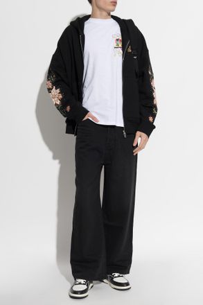 Amiri Sweatshirt With Colorful Embroidery And Shimmering Sequins, Mens, Black