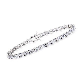 Ross-Simons Baguette CZ Tennis Bracelet in Sterling Silver