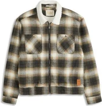 Scotch & Soda Textured Flannel Jacket in Gull at Nordstrom Rack, Size X-Large