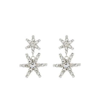 Jennifer Behr Accessoires, Dames, Grijs, ONE Size, Star Pendant Drop Earrings