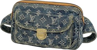 Louis Vuitton Blue Monogram Denim Sling Bag (Pre-Owned)