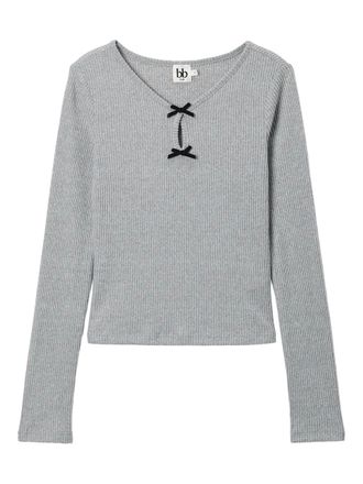 B+ab Top con fiocco - Grigio