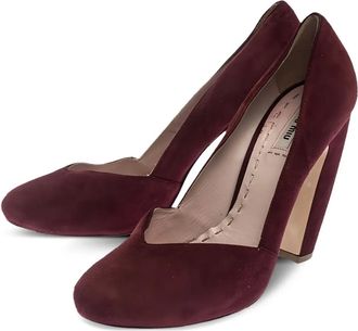 Miu Miu Pumps in pelle scamosciata 120mm - Rosso