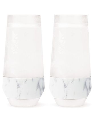 Host Champagne Freeze Cooling Cups (Set of 2) In Marble