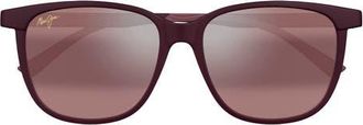 Maui Jim Ilikea AF 54mm PolarizedPlus2 Square Sunglasses in Red at Nordstrom