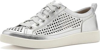 Vionic Winny Perf Womens Shoes Silver Leather : 6.5 W