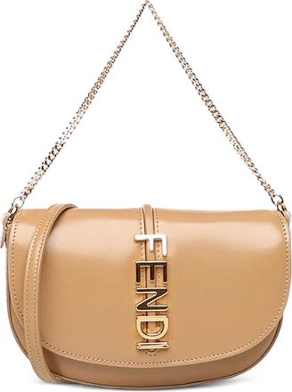 Fendi Fendigraphy schoudertas met ketting - Bruin