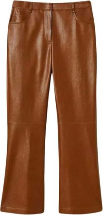 Twinset Pantaloni Ecopelle Svasati - - Trousers - Donna - Marrone - XS