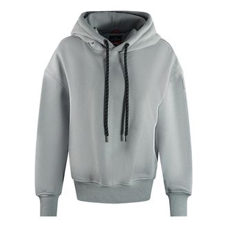 Parajumpers Womens Githa Plain Shark Grey Oversized Hoodie Cotton - Size Small