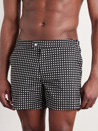 Tom Ford Straight-Leg Short-Length Polka-Dot Swim Shorts