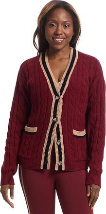 Beach Riot Gene Cardigan Womens Clothing Maroon Merlot Color-Block : SM, Cotton/Jersey