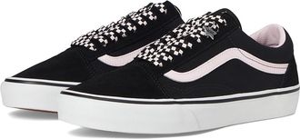 Vans Old Skool Athletic Shoes Black/White : Mens 11.5 - Womens 13 Medium, Canvas/Leather/Suede