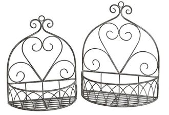 Ambiente Haus Wandregal »Wandregal 2er Set rund in grau« 1 Stk. tlg