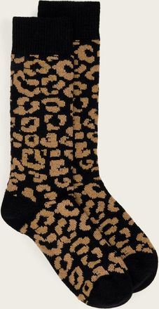 AllSaints Leopard Print Wool Mix Boot Socks
