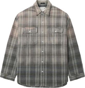 R13 Camicia a quadri - Grigio
