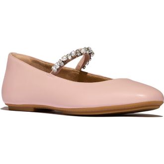 FitFlop Delicato Pearls & Crys Ballet in Faded Blush at Nordstrom, Size 8.5