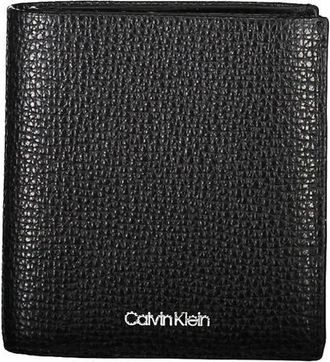 Calvin Klein Leren Portemonnee - Heren - Portefeuilles - Zwart - ONE Size - Leer - Accessoires