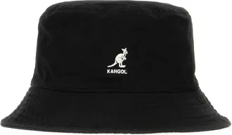 Kangol logo-embroidered bucket hat - unisex - Cotton - L - Black