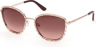 Guess GU00297 28F Womens Sunglasses Gold Size 54
