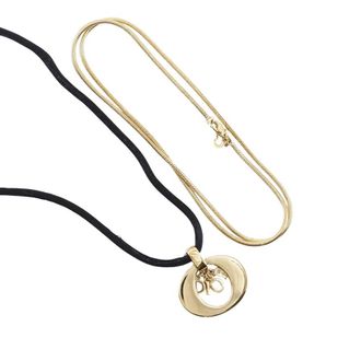 Dior Pre-owned Dior Convertible Gold Plated Logo Oval Pendant Necklace Ladies ZHDKS8T59MZXHWV7
