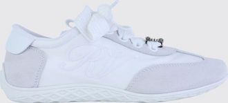 Roger Vivier Sneakers Viv Low in pelle e tessuto con fibbia gioiello