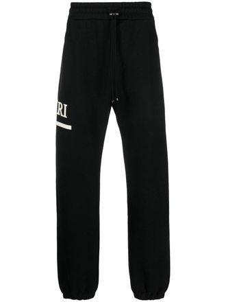 Amiri logo-engraved cotton track trousers - men - Cotton/Lyocell - M - Black