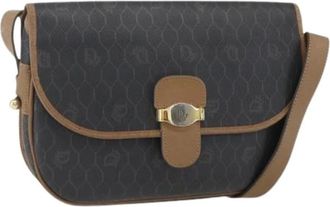 Dior Pre-owned Cross Body Bags, female, Brown, Size: ONE SIZE Pre-owned PVC Honeycomb Canvas Shoulder Bag