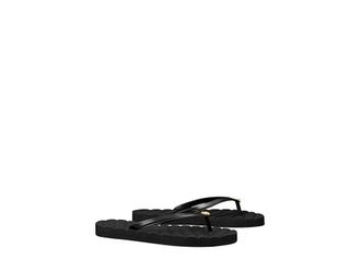 Tory Burch Kira Flip Flop Womens Shoes Perfect Black/Perfect Black/Gold : 6 M, Synthetic