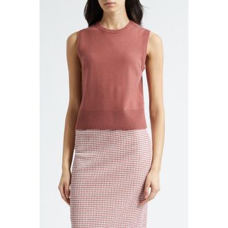 Vince Wool Blend Crewneck Shell in Rose Jam at Nordstrom, Size Xx-Small