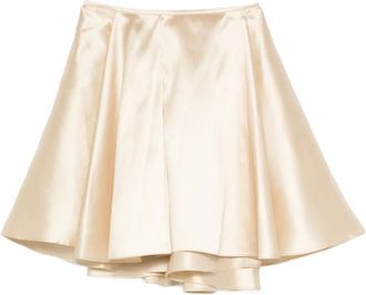 Gemy Maalouf Satijnen mini-rok met plooien - Beige