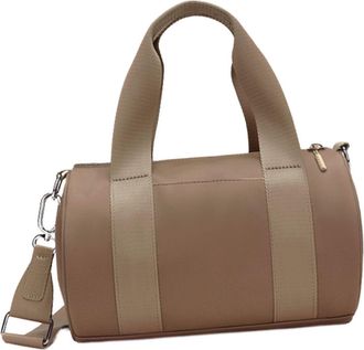 Generic Cylindrical Shoulder Bag Lightweight Durable Design Adjustable Strap Top Handle for Office Commuting and Urban Shopping Trips (Brown, 9.84 &times; 6.69 &times; 6.