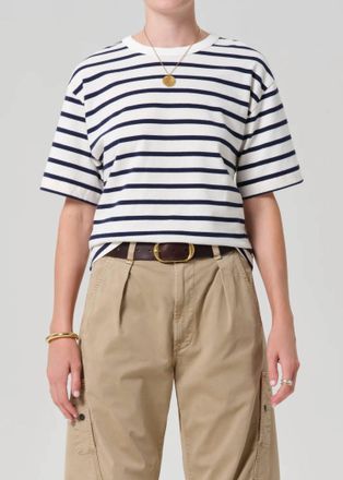 Citizens Of Humanity Goldie Tee In Marine Stripe