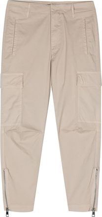 Dondup Eve cropped cargo trousers - women - Elastane/Cotton/Cotton - 27 - Neutrals