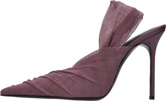 Gedebe Tulle Slingback Pumps - Dames - Muiltjes - Paars - 39 EU - Leer - Schoenen