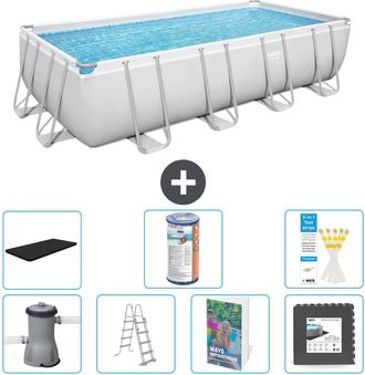 Bestway Piscina Bestway Power Steel Rectangular - 488x244x122 Cm - 8-piezas S563