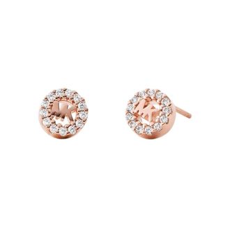 Michael Kors Dames oorstekers met zirkonia Zilver 925 - Dames - Oorbellen - Roze - ONE Size - Accessoires