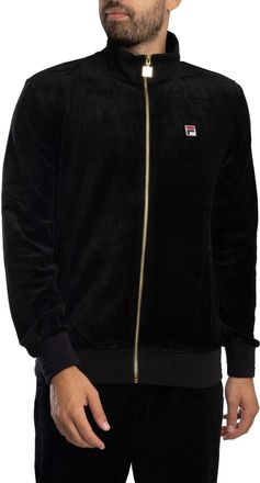 Fila Mens Nero Velour Track Jacket, Black, XL
