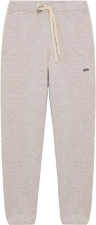 Autry Geborduurde Logo Trainingsbroeken - Heren - Sweatpants - Grijs - L - Katoen - Broeken