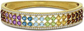Rina Limor Gold-Plated Silver 9.61 Ct. Tw. Gemstone Bracelet