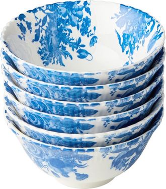 Certified International Gabrielle Blue Set Of 6 All Purpose Bowls