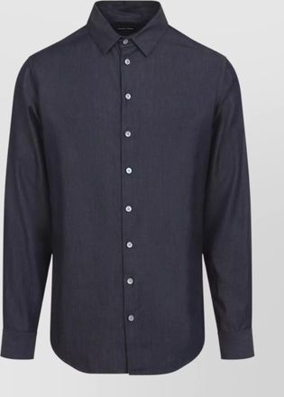 Giorgio Armani denim cotton long-sleeve shirt