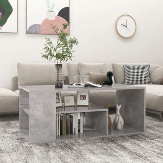 vidaXL Vidaxl - Mesa De Centro Madera De Ingenier&iacute;a Gris Hormig&oacute;n 100x50x40 Cm