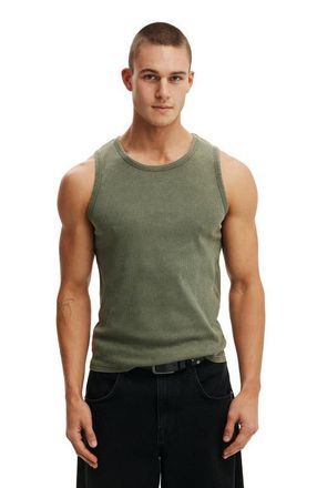Cotton On Mens Rib Tank in Military Wash at Nordstrom, Size X-Small