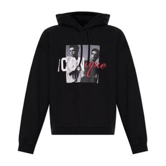 Dsquared2 Heren, Sweatshirts & Hoodies, Zwart, Maat: 2XL Katoen